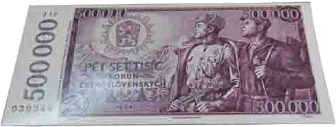 Bankovka 60g - 500000kč