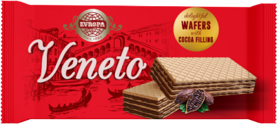 Veneto oplatky COCOA 65g červené