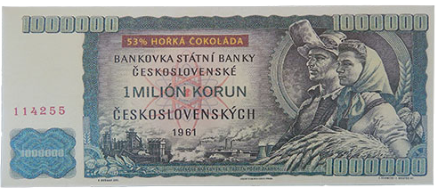 Bankovka 60g 1 000 000Kč Hořká
