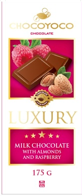 Mléčná s mandlí a malinou 175g