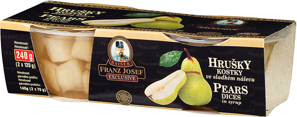 Hrušky kostky v nálevu 2x135ml