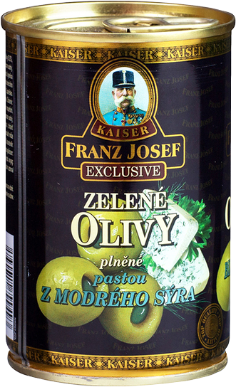 Zelené olivy s sýrovou pastou 314ml plech