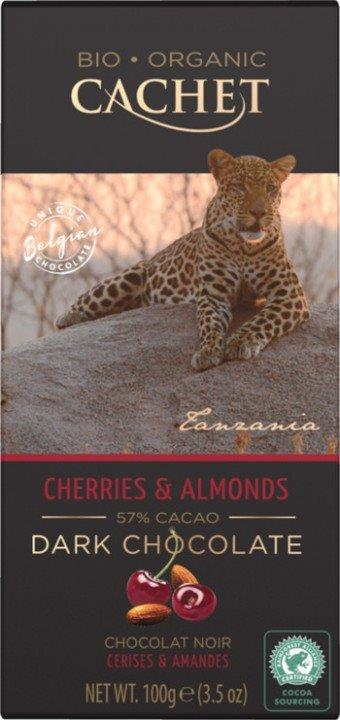 Tanzania hořká třešeň,mandle 57% 90g