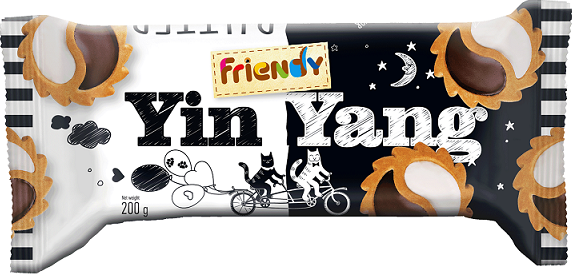 Yin-Yang s náplní kokosu a kakaa 200g