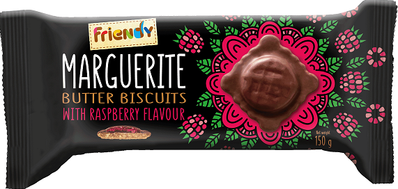 Marguerite s náplní MALINY 150g