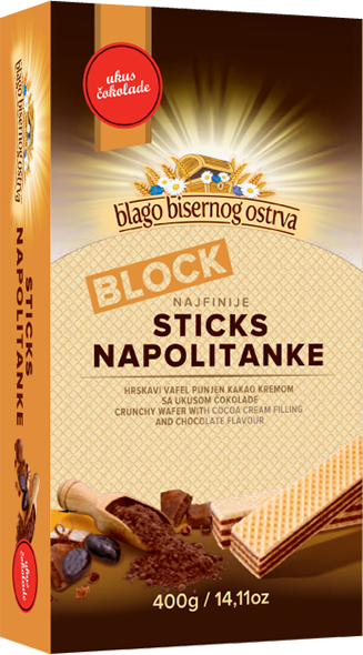 Napolitánky KAKAOVÉ 400g