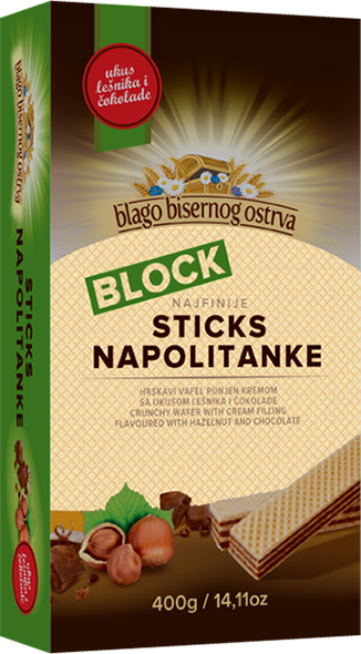 Napolitánky OŘÍŠKOVÉ 400g