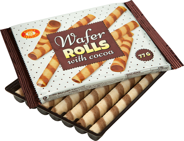 Wafer Rolls with COCOA 77g