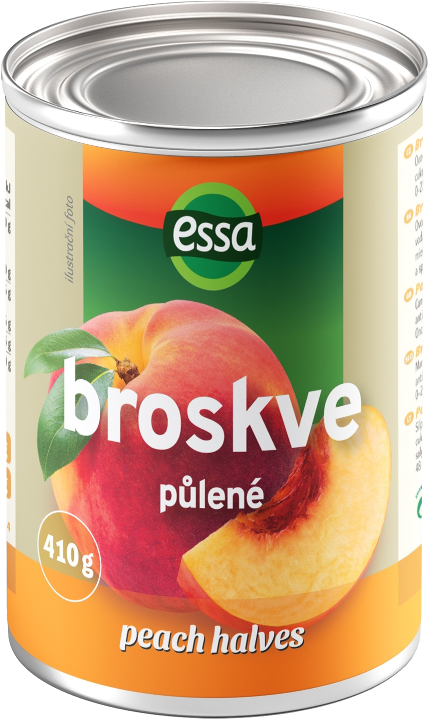 Broskve půlené loupané 410g