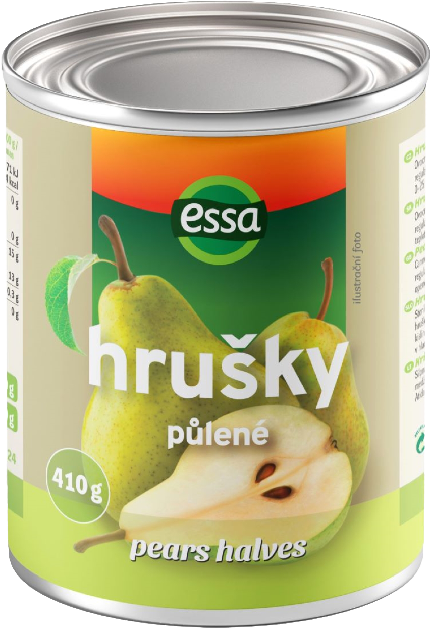 Hrušky půlené loupané 410g