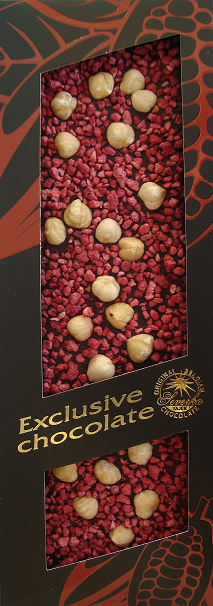 Lískové oříšky a maliny 120g