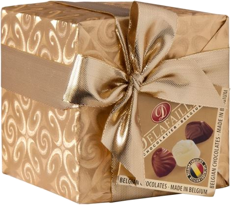 Pralines zlatá mašle 150g kostka