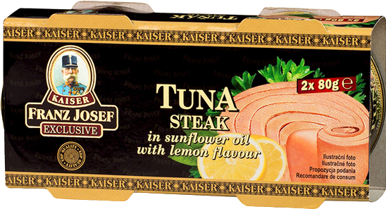 Tuňák steak ve slun. oleji s CITRÓNEM 2x80g